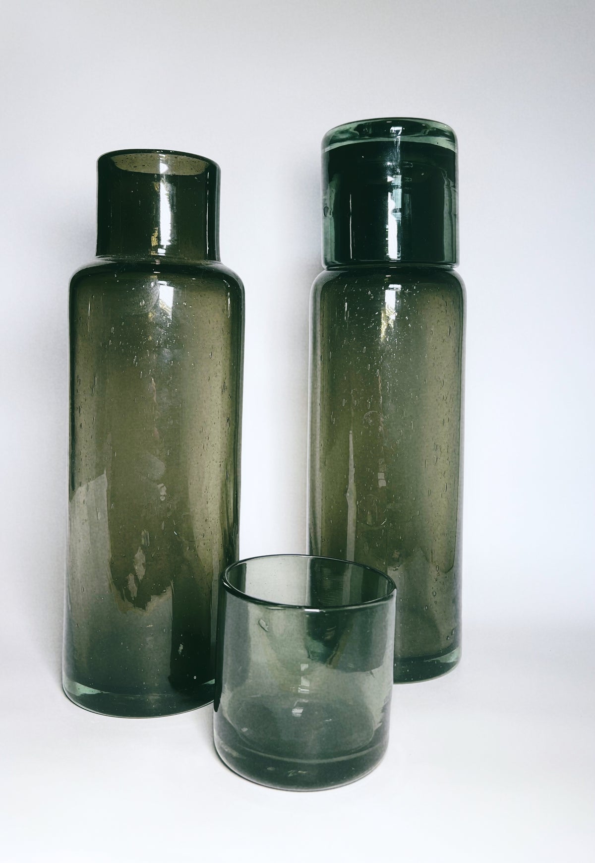 Glass Hand Blown Smoke Carafe