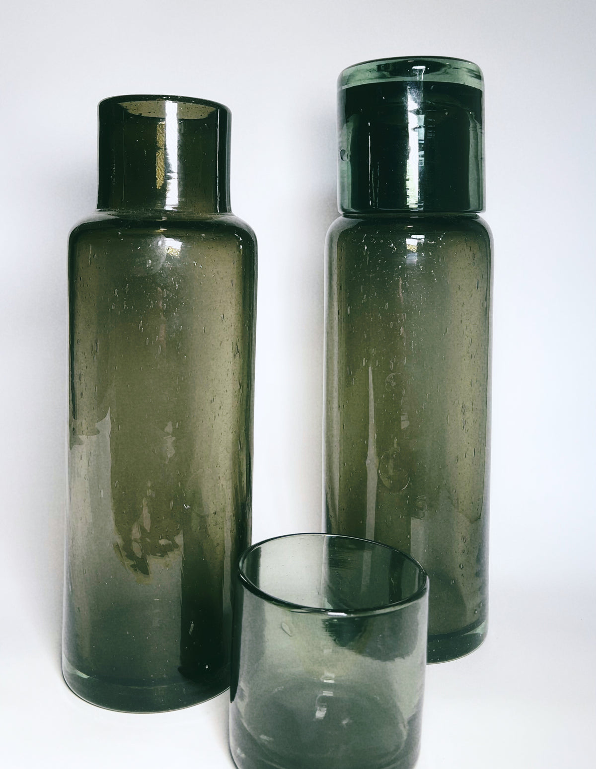 Glass Hand Blown Smoke Carafe