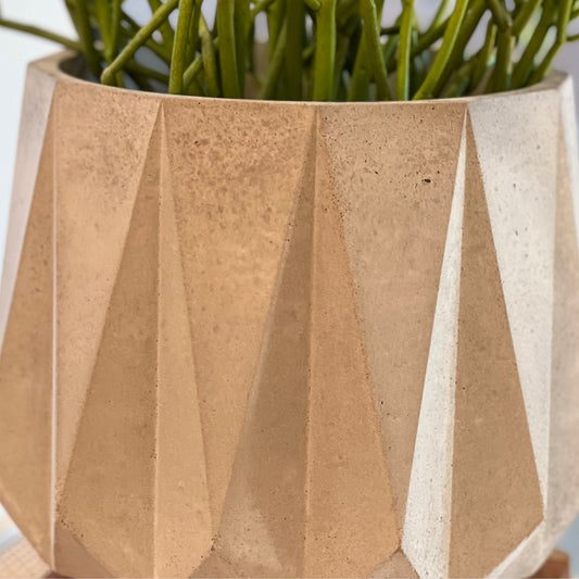 Large Geometric Concrete Planter