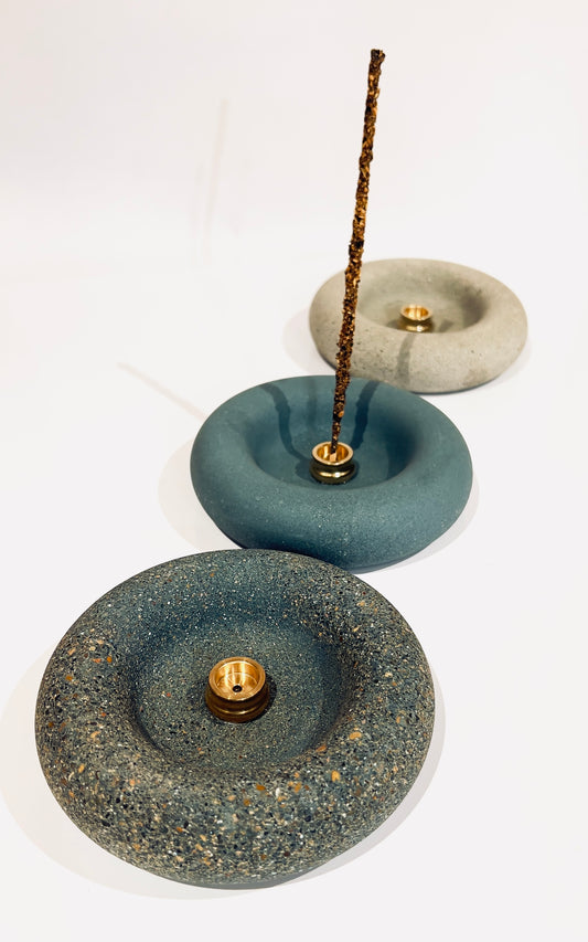 Concrete Incense Holder Disc