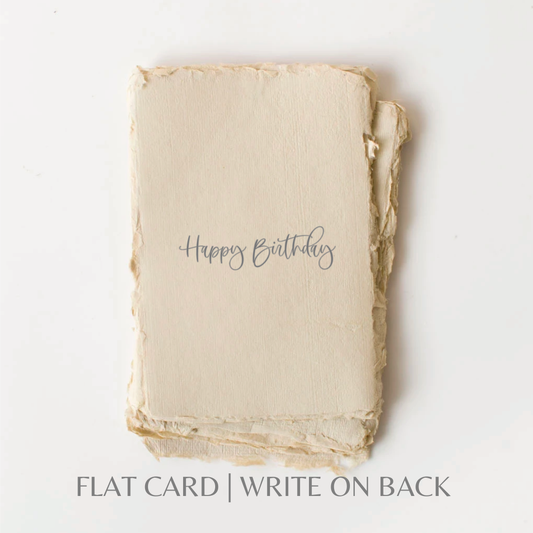 Happy Birthday | Greeting Card: Flat A2 Greeting Card. Blank on Back.