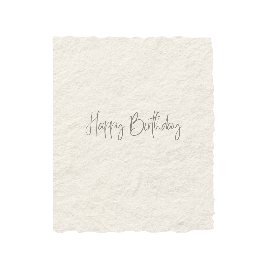 Happy Birthday | Greeting Card: Flat A2 Greeting Card. Blank on Back.