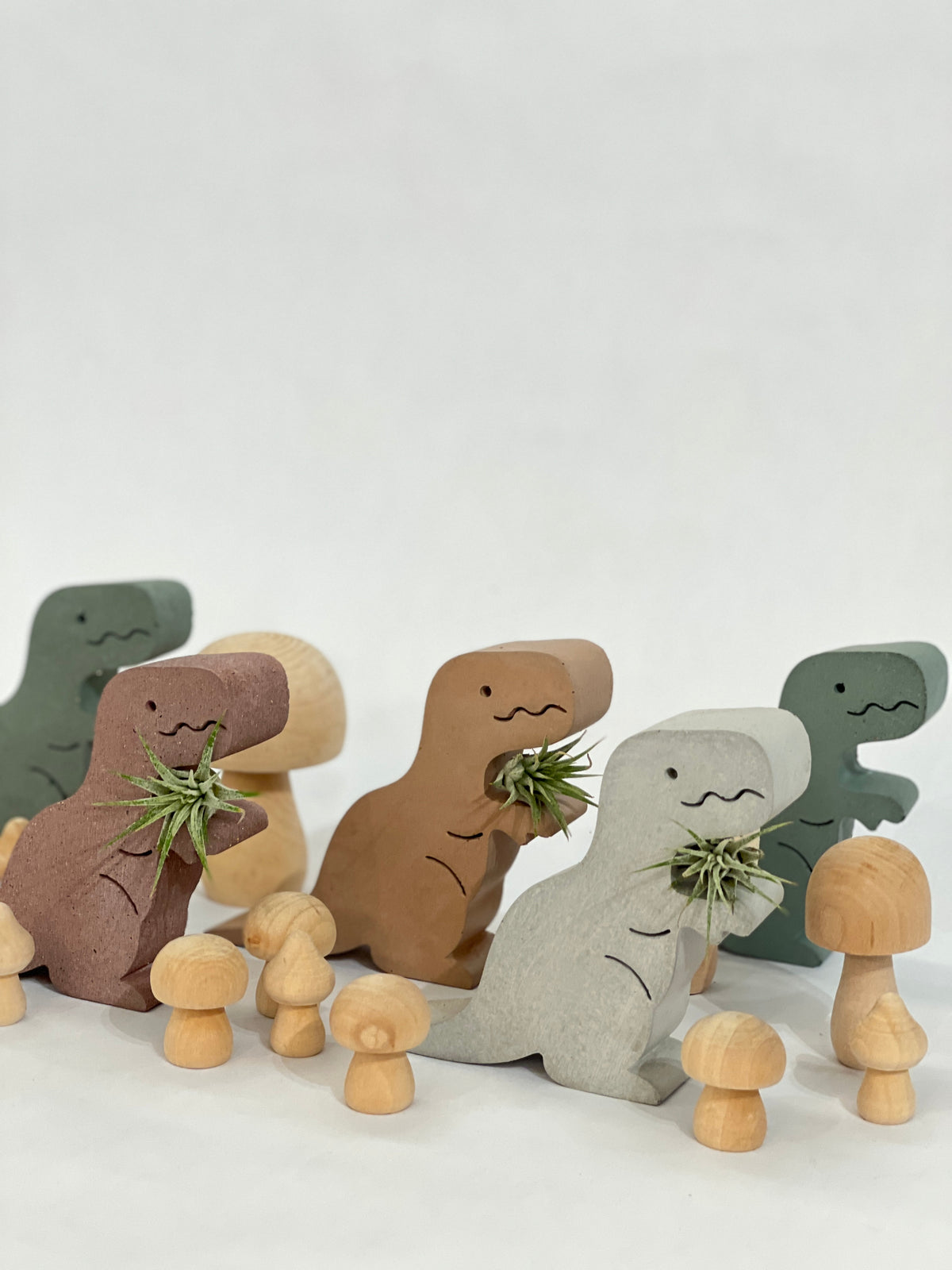 Concrete Dino Air Plant Holder